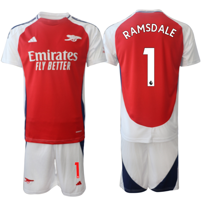 Men 2024-2025 Club Arsenal home Red #1 Soccer Jersey->customized soccer jersey->Custom Jersey